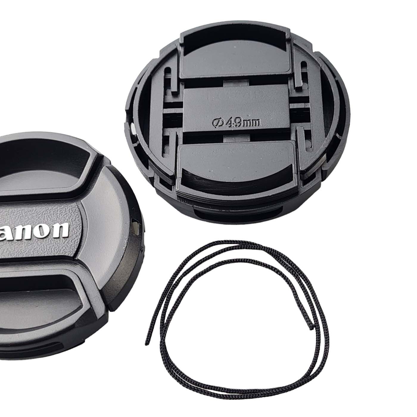 Tapa de 49mm para Lente Canon de 50mm y 15-45mm Cámaras EOS Rebel DSRL