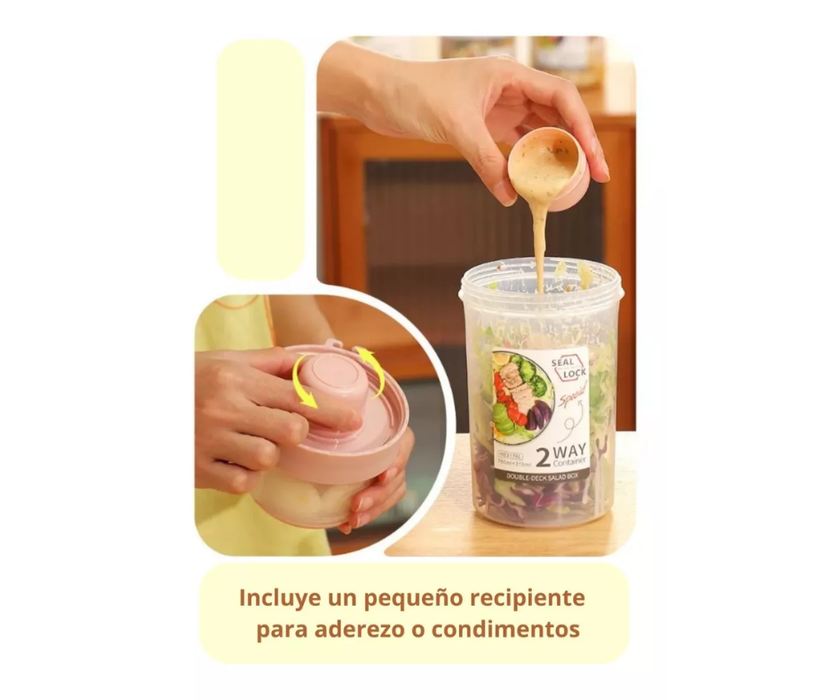 Contenedor Hermético para almacenar alimentos.