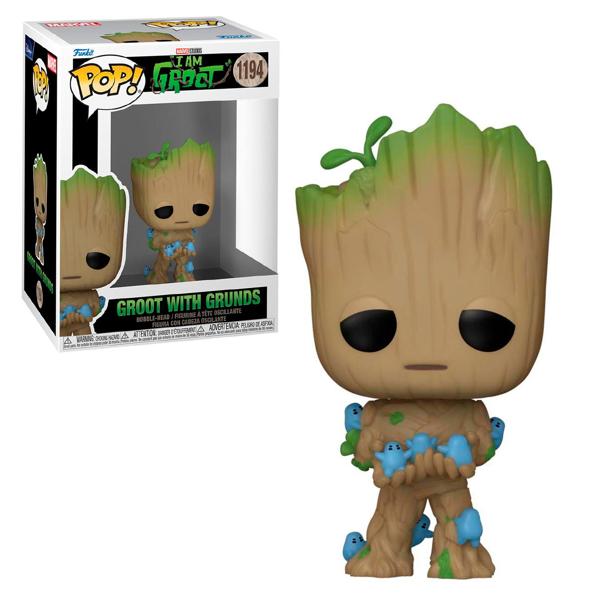 Funko Pop Groot Con Grunds #1194 Yo Soy Groot Marvel Studios Figura Original