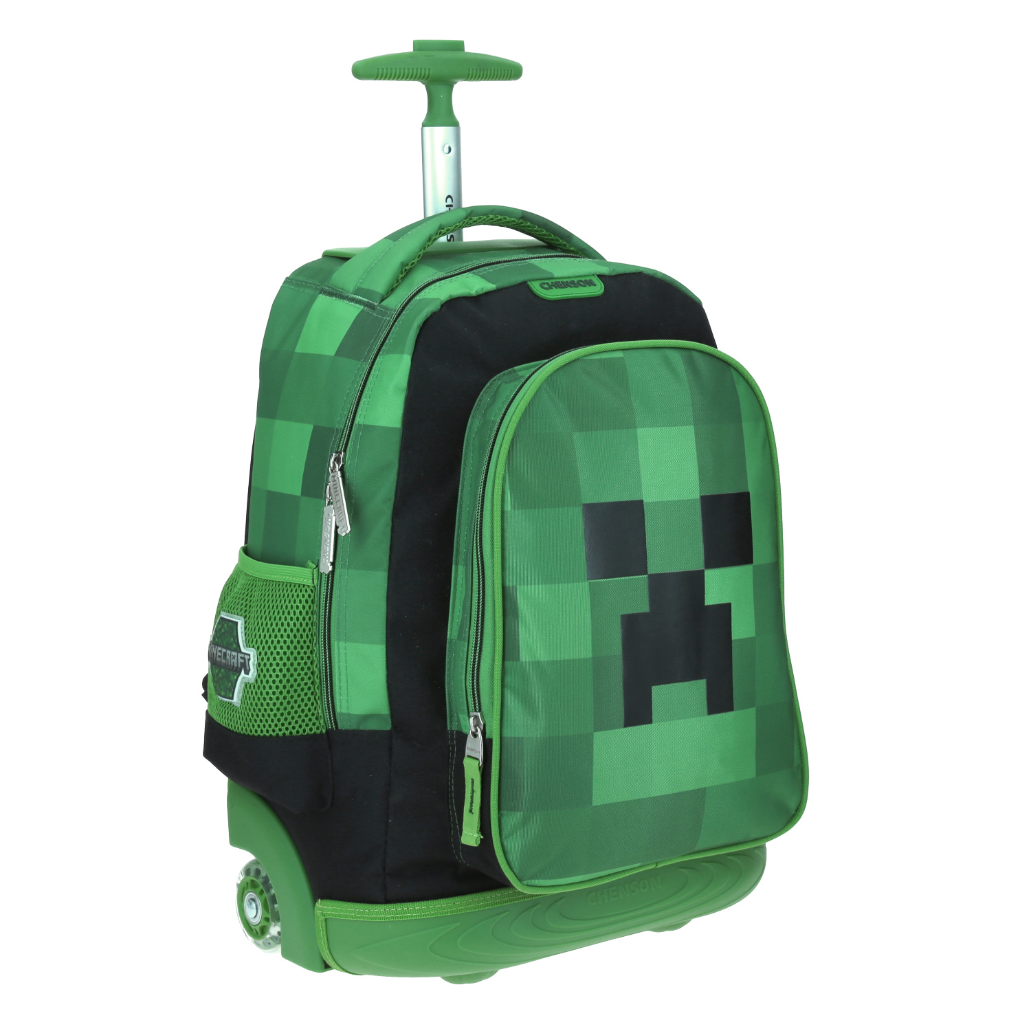 Mochila Chenson con Baston y Ruedas con Luz Minecraft MC65652-G Carg