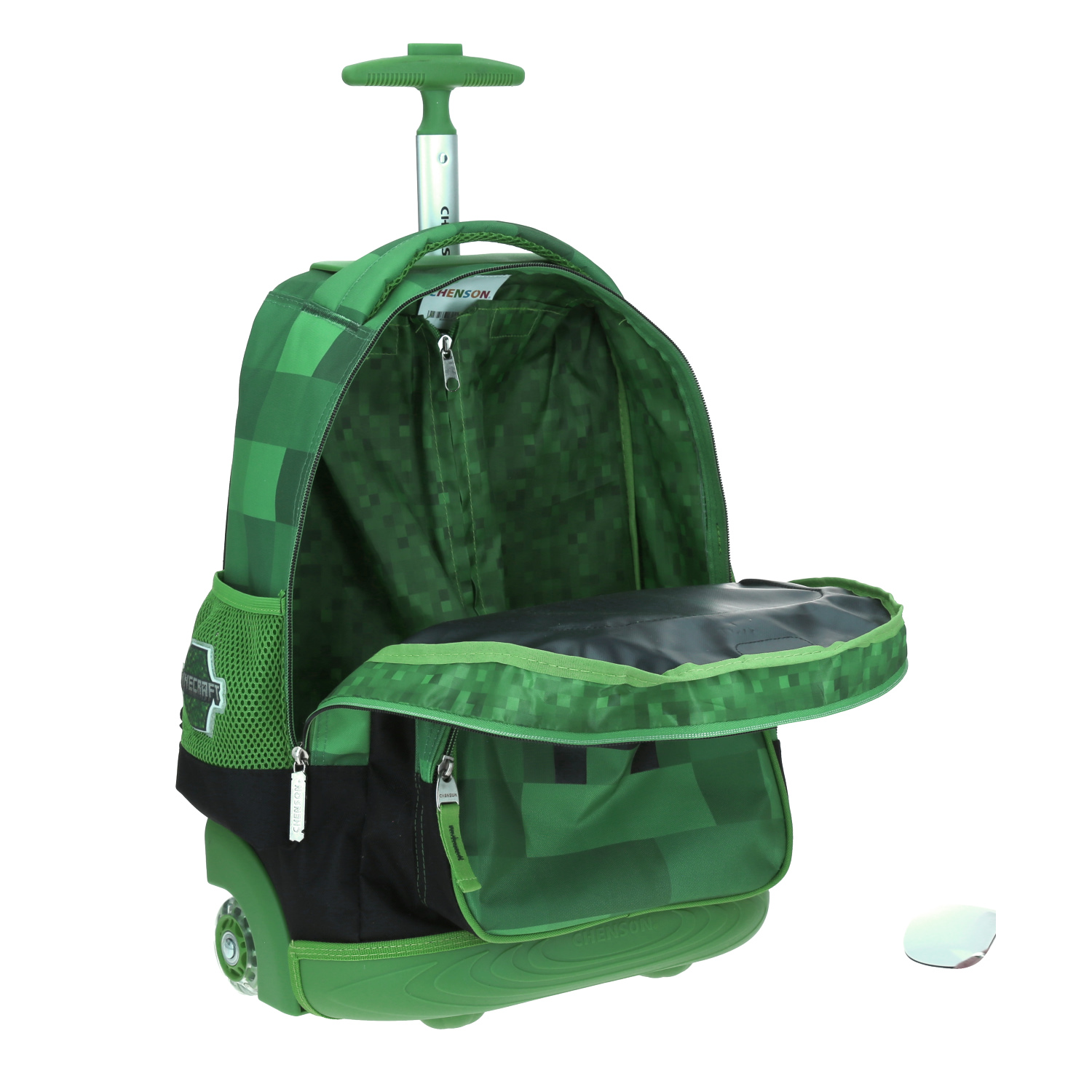 Mochila Chenson con Baston y Ruedas con Luz Minecraft MC65652-G Carg