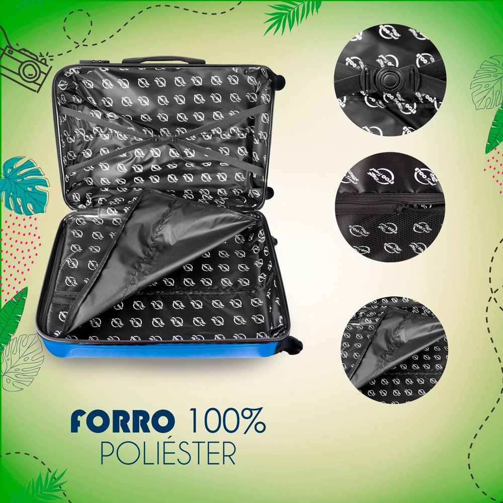Maleta De Viaje Ligera 19 Pul Etco Travel Equipaje De Mano Azul Rey Avion Ruedas 360 Barata