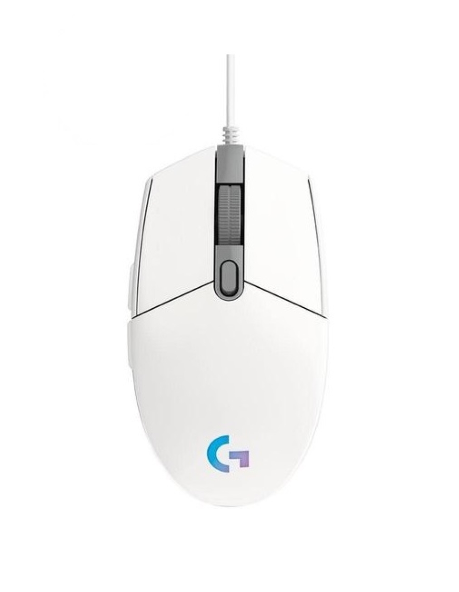 Mouse Gaming Logitech 203 Lightsync blanco
