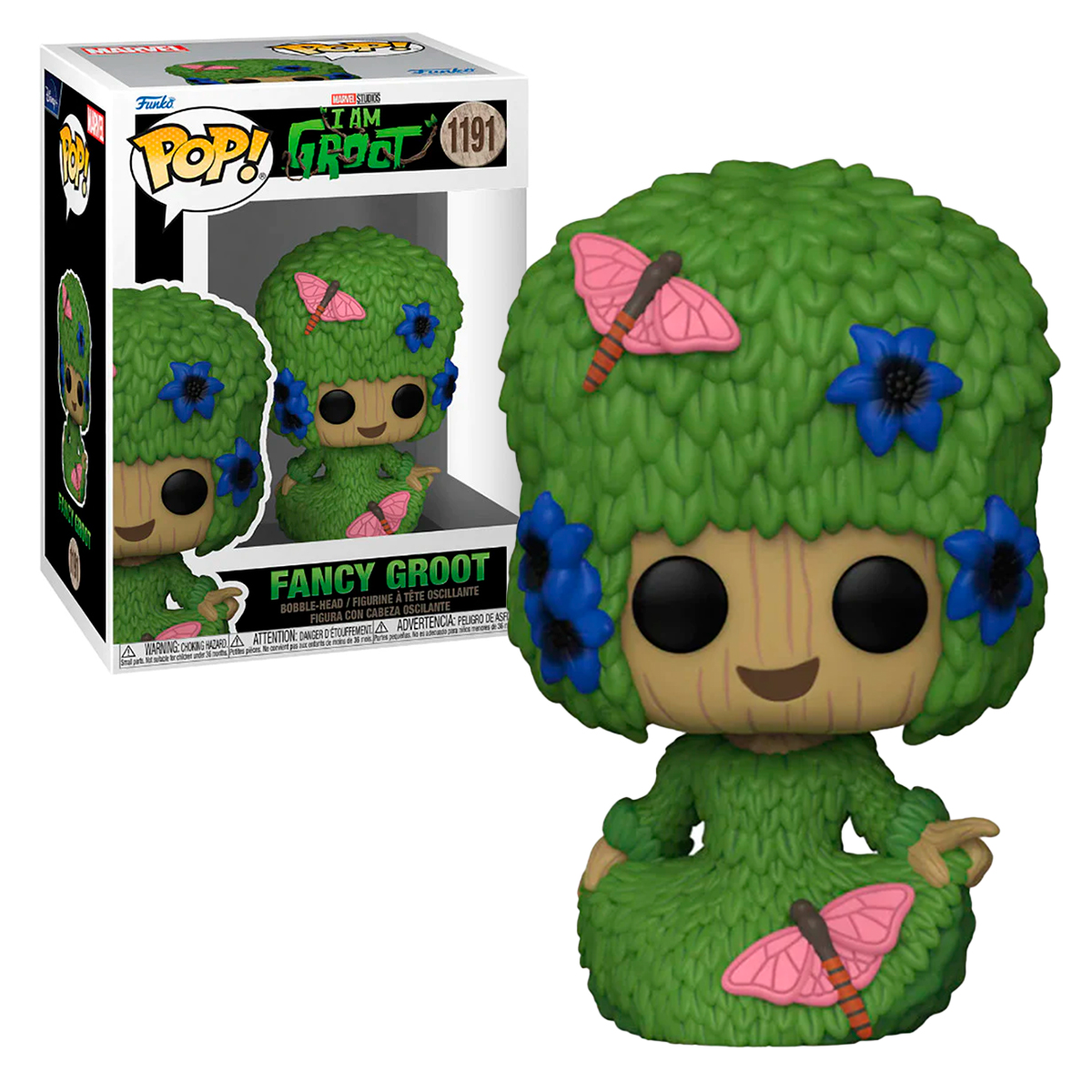 Funko Pop Groot Cabello Marie #1191 Yo Soy Groot Marvel Estudios Figura Original