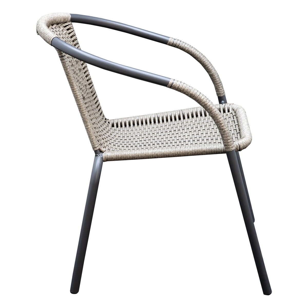 Set Jardín Beirut (1mesa + 2 sillas) Auxiliares en color Gris.