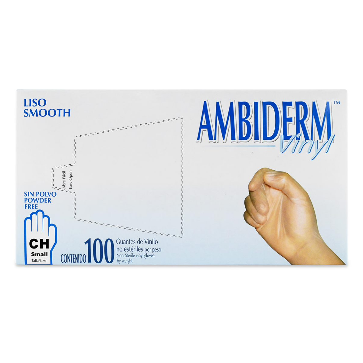 Guante Vinyl No Estéril Libre de Polvo CH / Ambiderm - Médica Depot