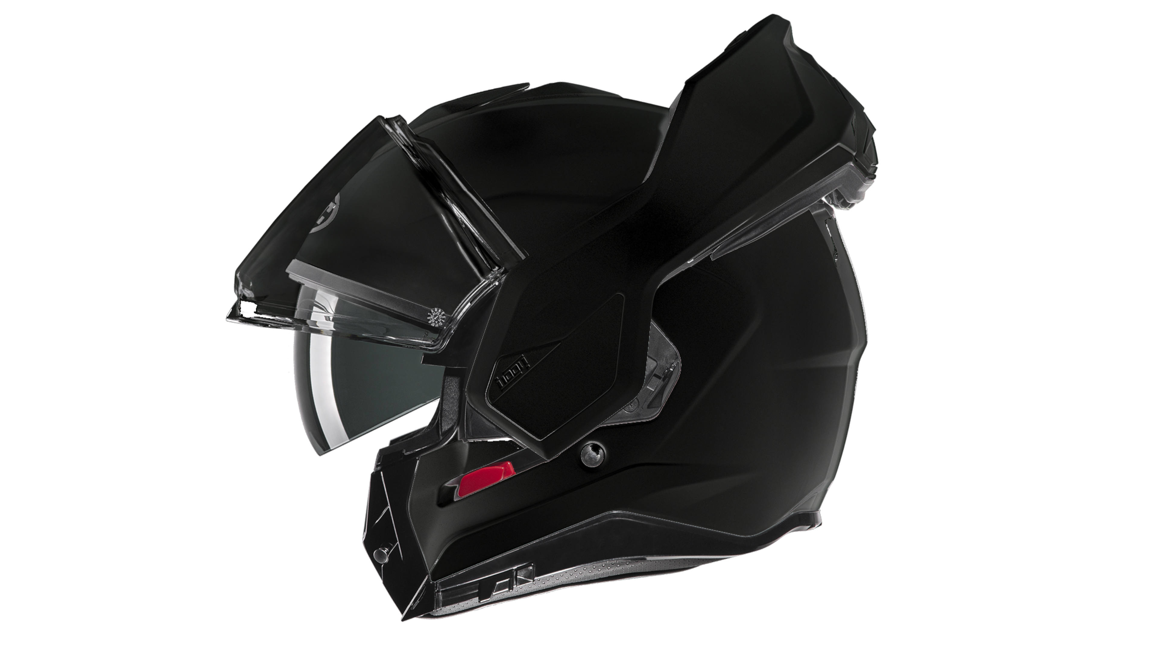 CASCO HJC i100 FLAT BLACK ABATIBLE NEGRO MATE PARA MOTO CERTIFICADO ECE R22 06