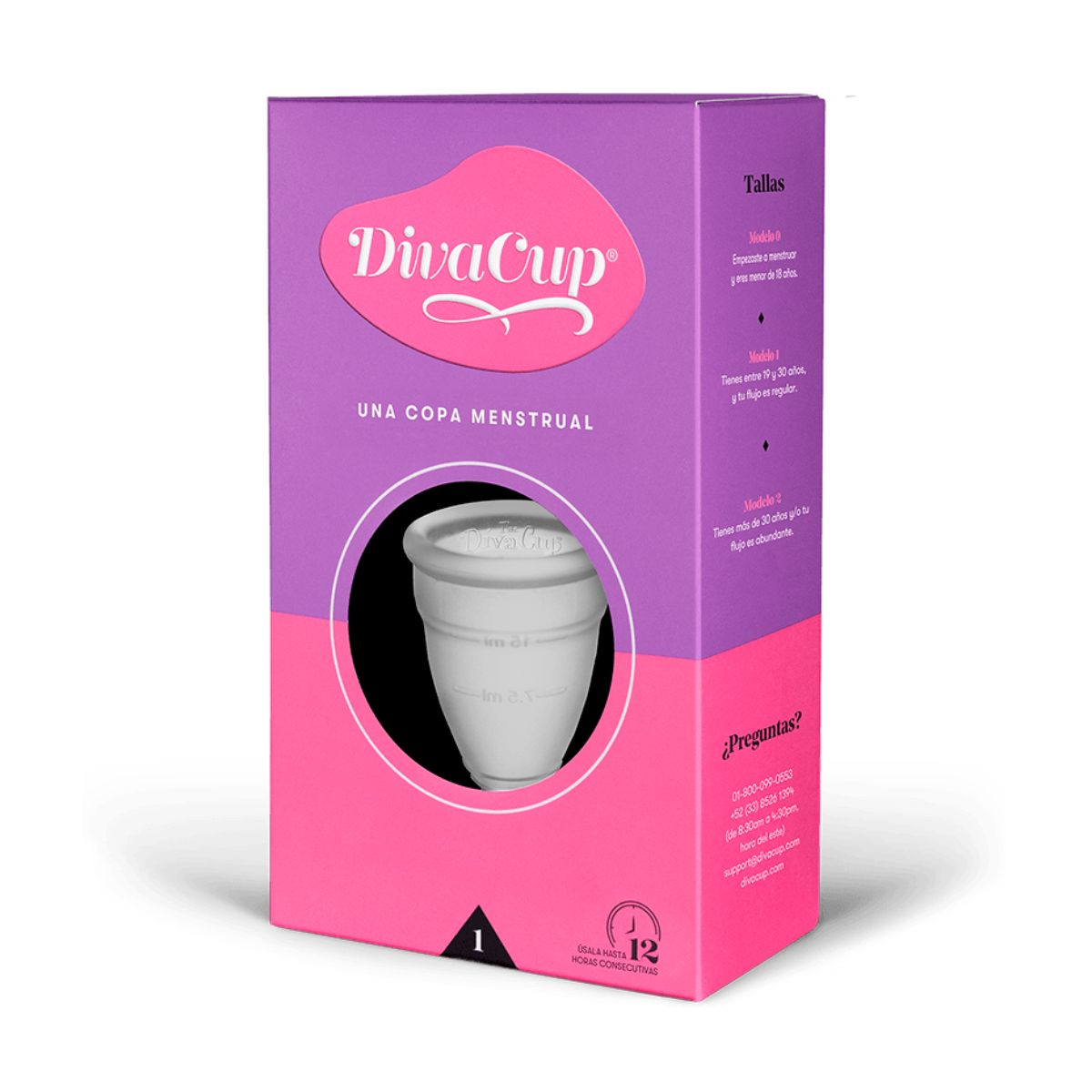 Copa Menstrual The DivaCup Modelo 1 Silicona 1 Pz