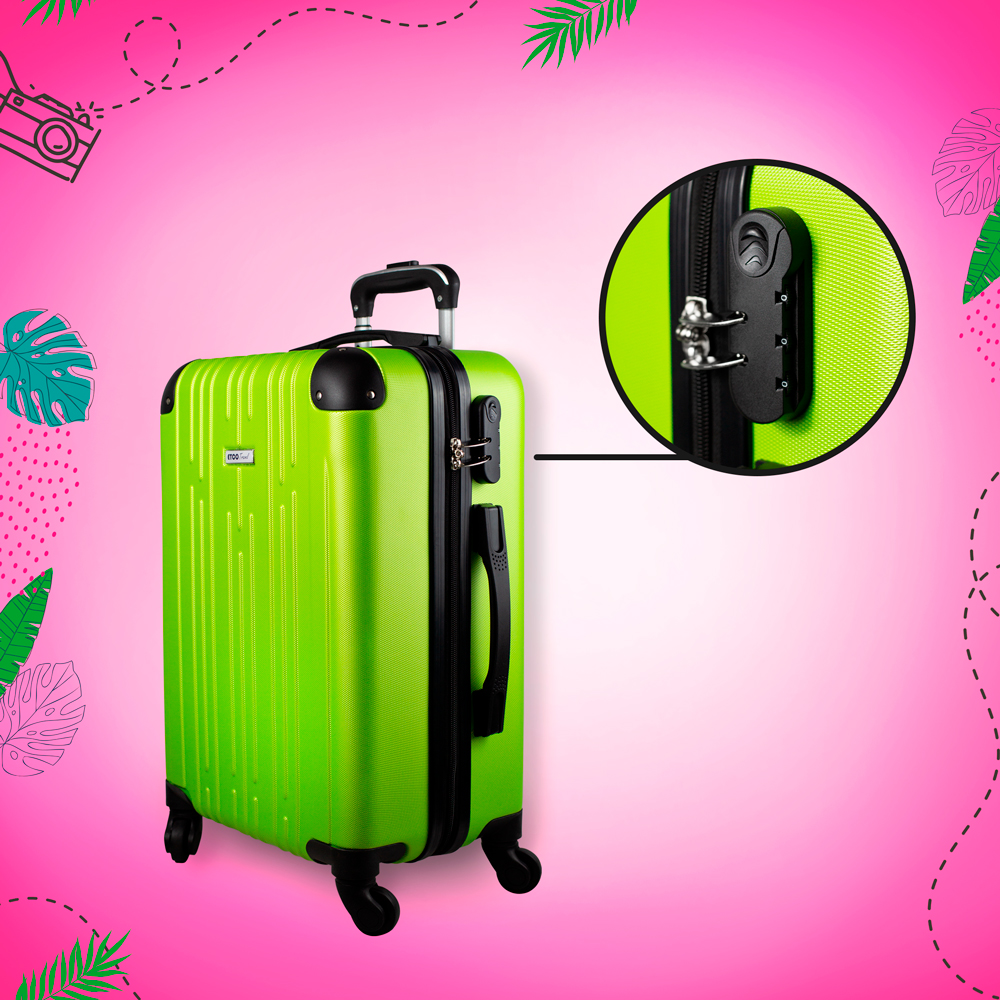 Maleta De Viaje Ligera 20 Pul Etco Travel Equipaje De Mano Verde Avion Ruedas 360 Barata