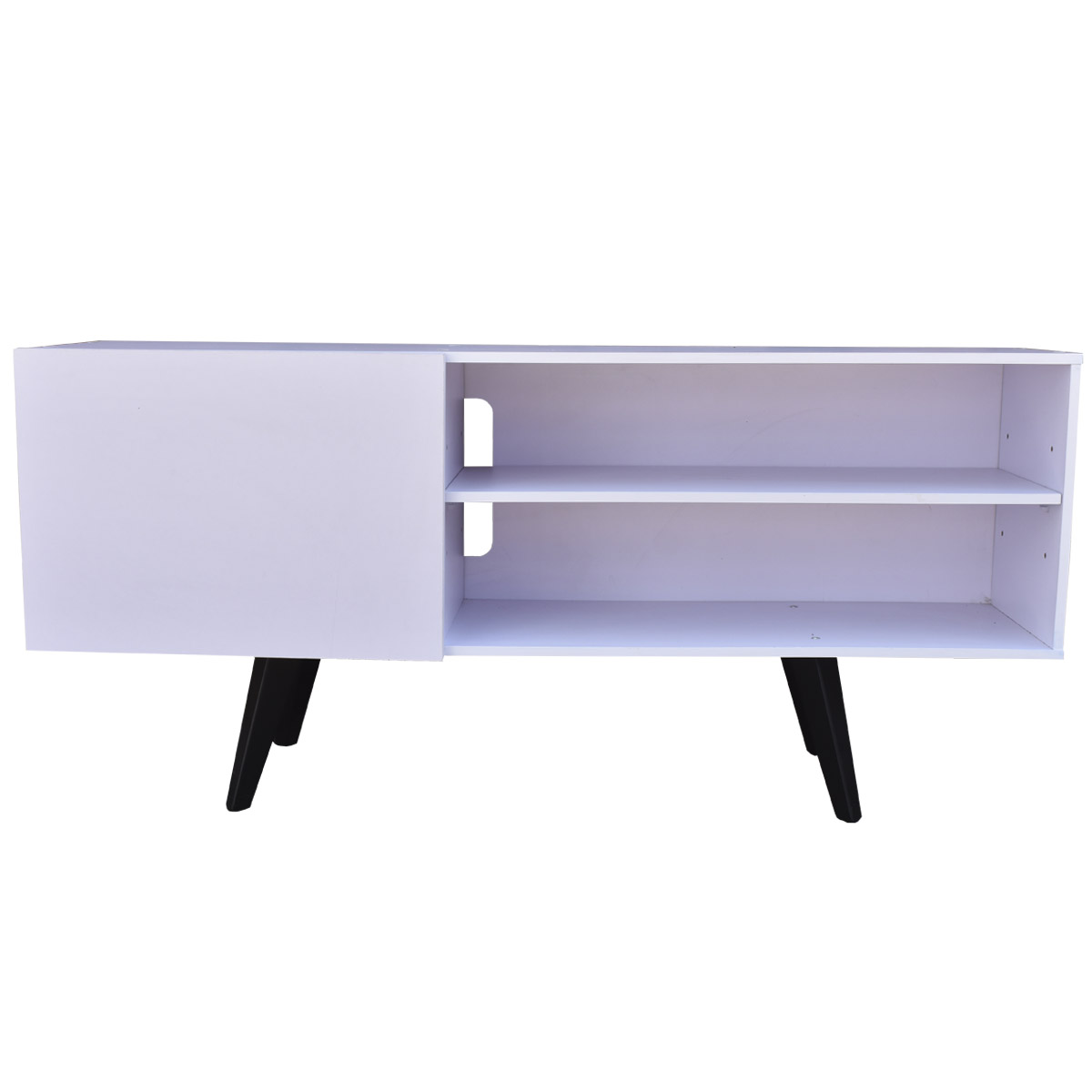 Hogare Centro de Entretenimiento Madrid para TV de hasta 55 pulgadas Color Blanco.