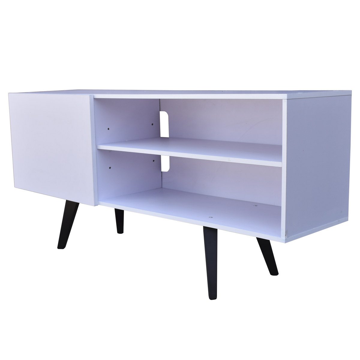 Hogare Centro de Entretenimiento Madrid para TV de hasta 55 pulgadas Color Blanco.