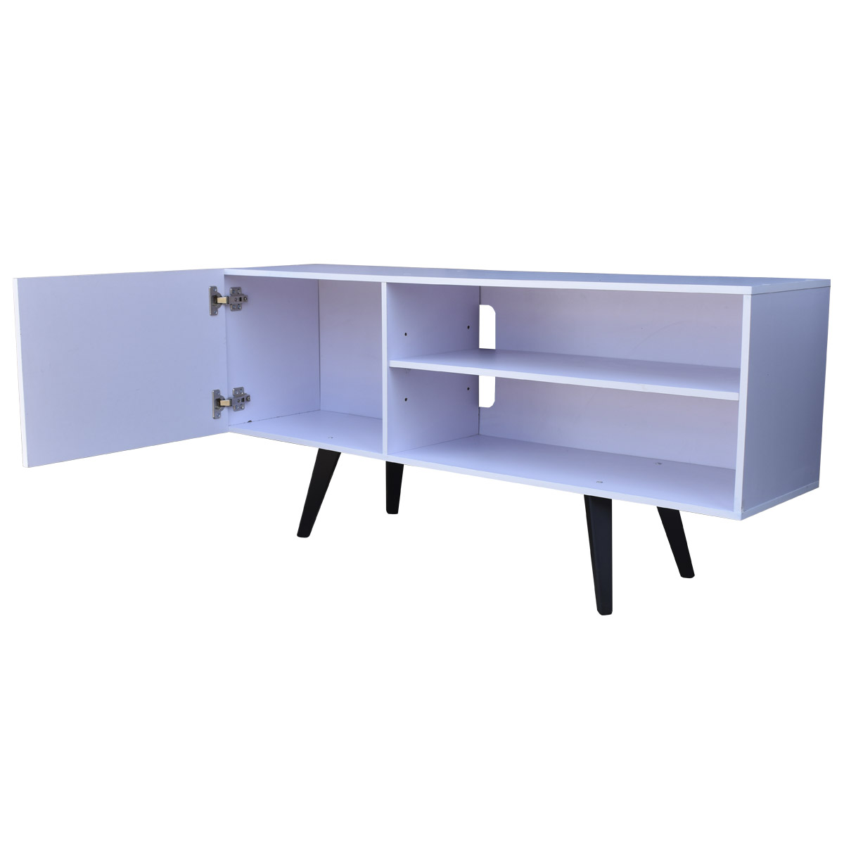 Hogare Centro de Entretenimiento Madrid para TV de hasta 55 pulgadas Color Blanco.