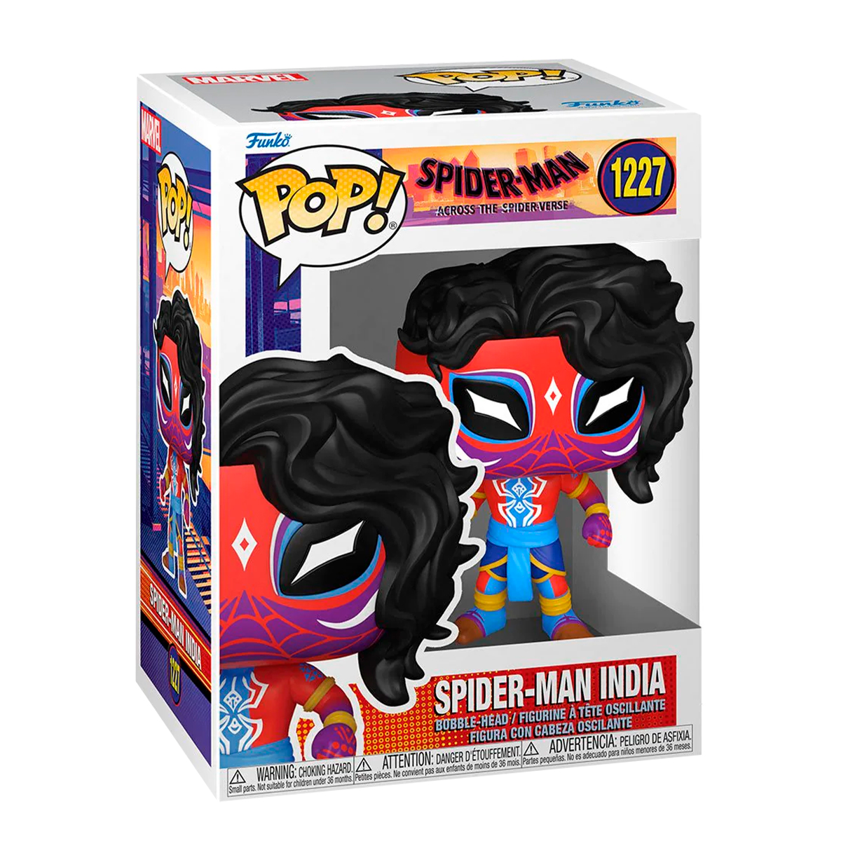 Funko Pop Spider Man India #1227 A Traves Del Spider Verso Figura Original