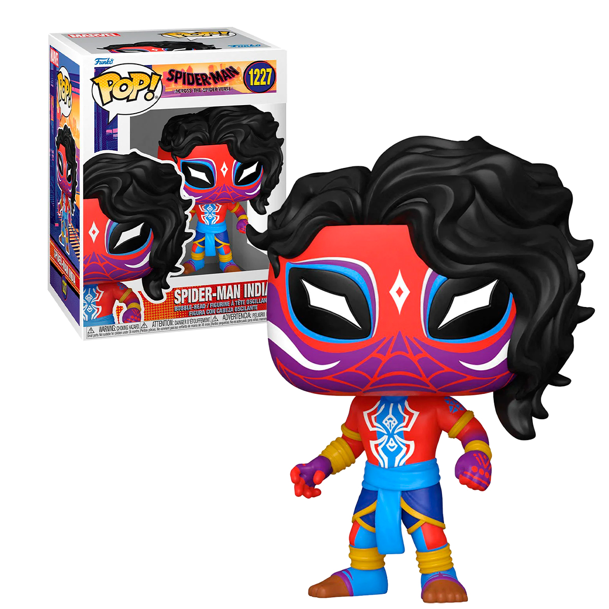 Funko Pop Spider Man India #1227 A Traves Del Spider Verso Figura Original