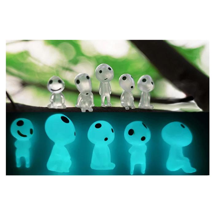 Muñecos que brillan de noche MXTWB-001-4 10 Pzs Muñeco Azul Fluorescente Resina Transparente Muñecos al Azar, TwinkyBlue