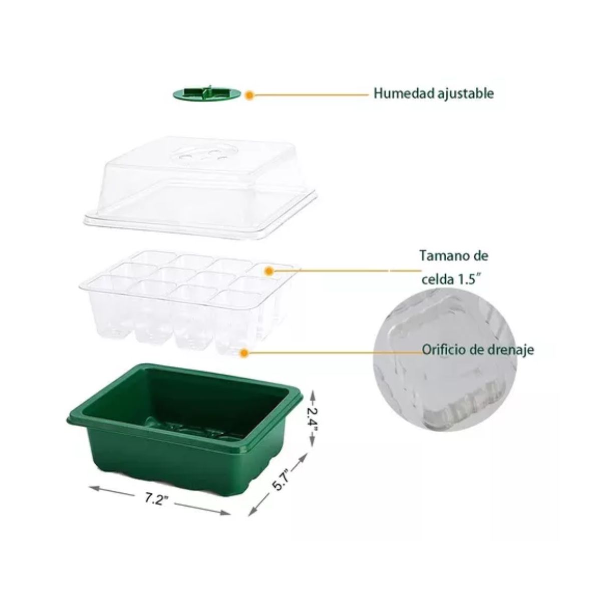 Charolas Germinadoras Semillero Invernadero Tapa 10pz 