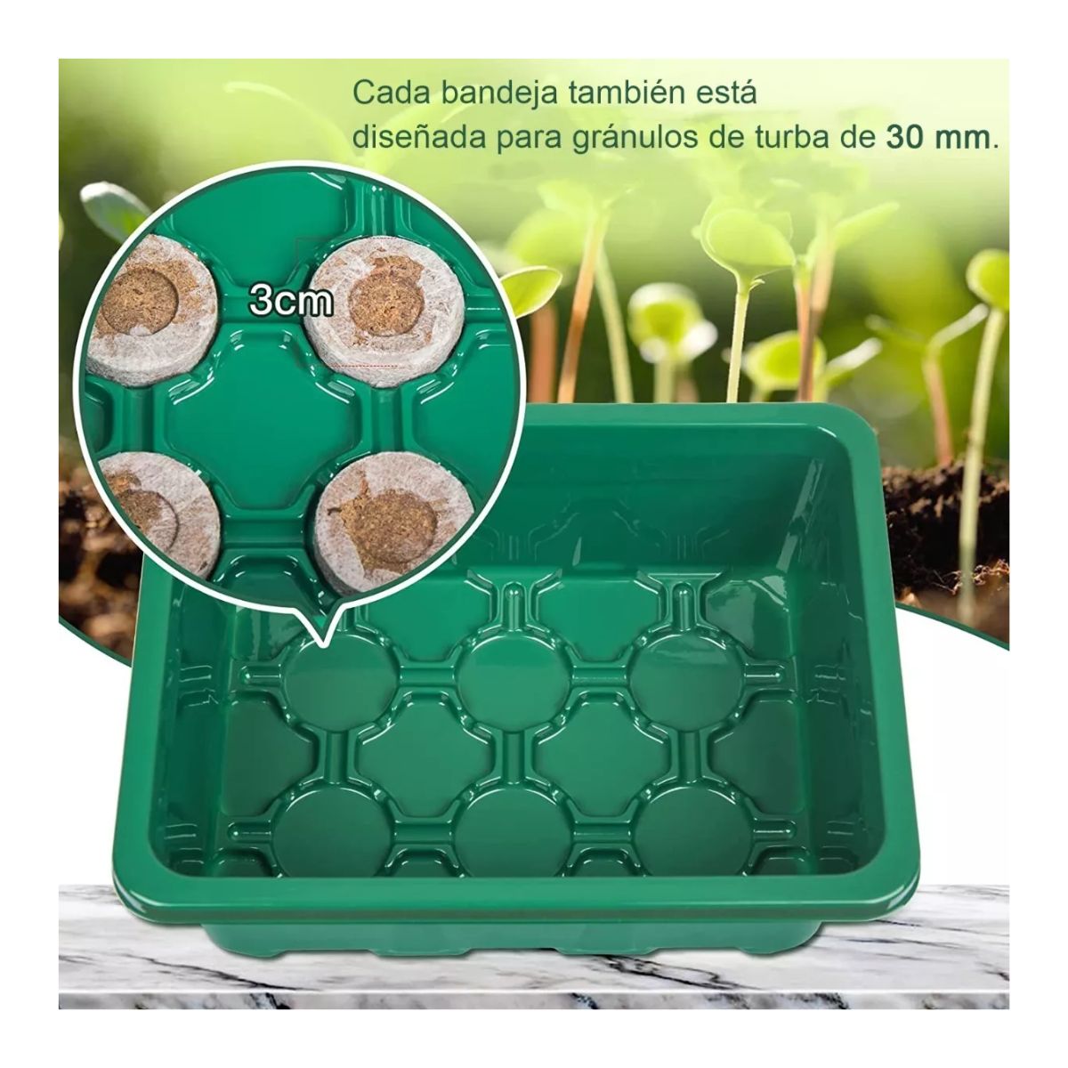 Charolas Germinadoras Semillero Invernadero Tapa 10pz 