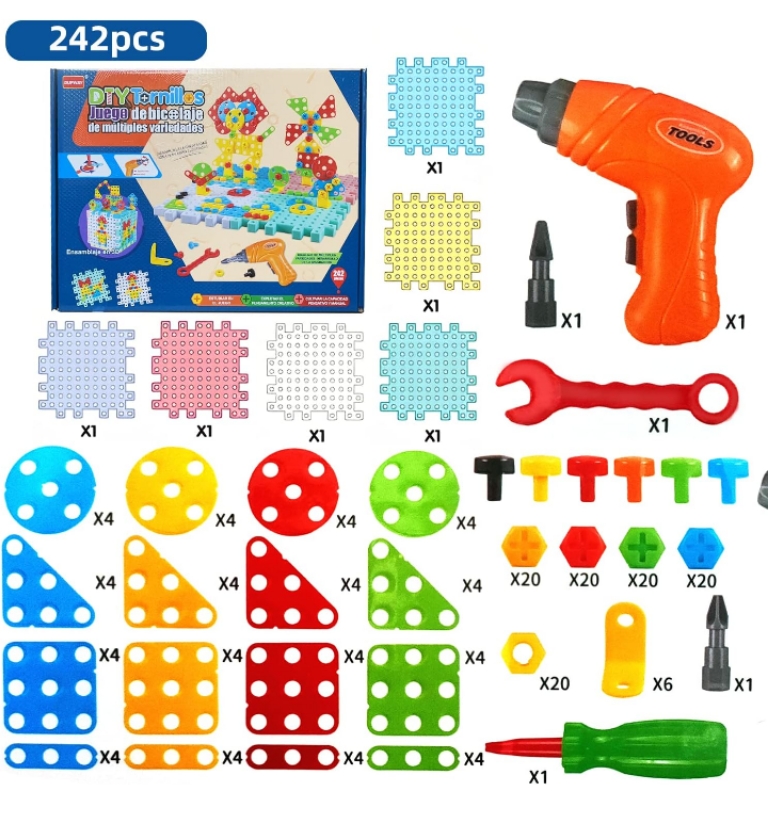 Juguetes de construcción 3D 242 pzas didáctico 