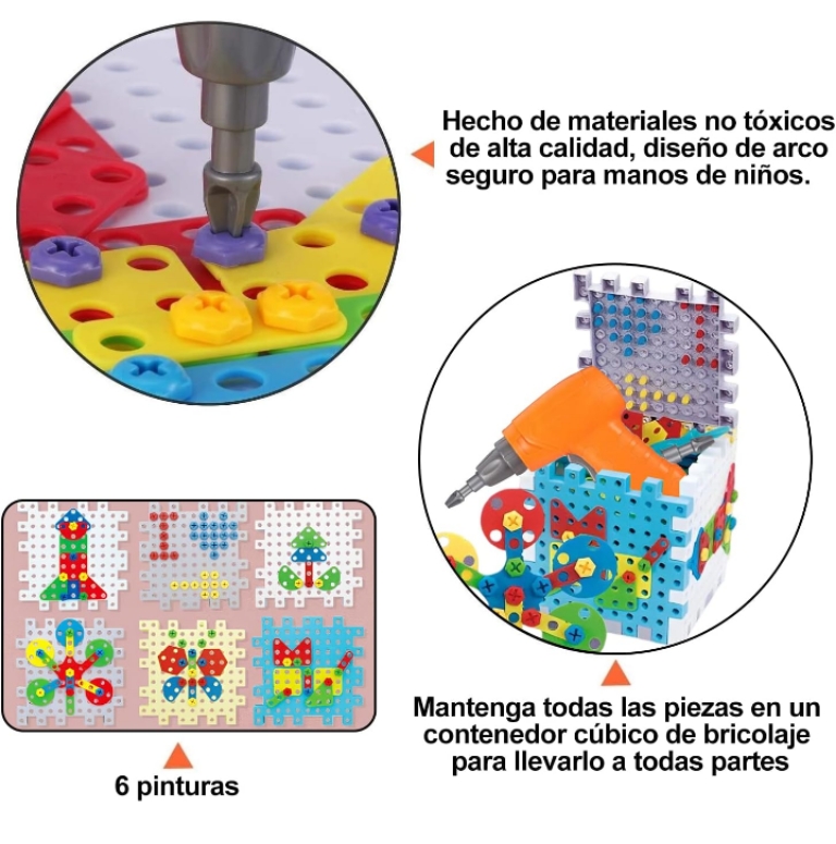 Juguetes de construcción 3D 242 pzas didáctico 