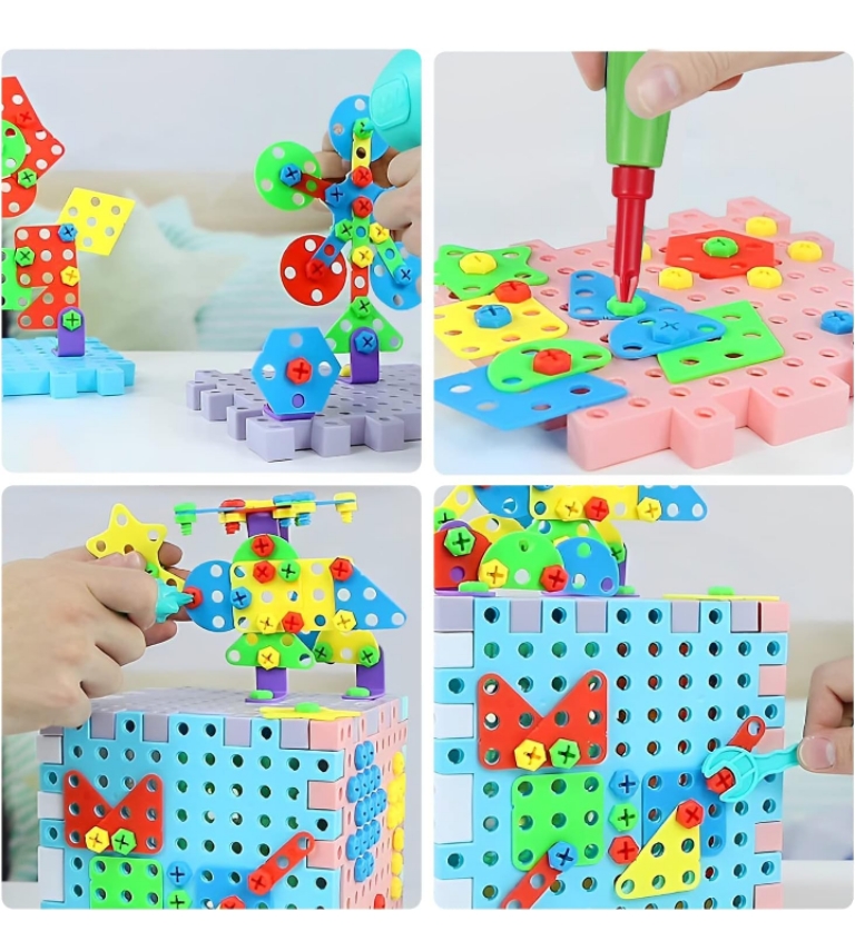 Juguete didáctico construcción 3D 242 pzas