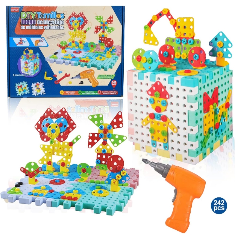 Juguete didáctico construcción 3D 242 pzas