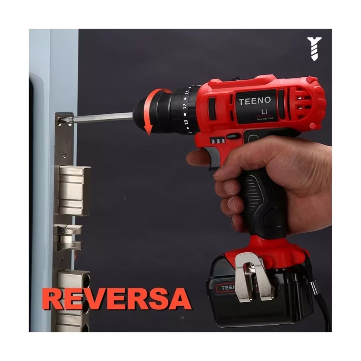 Taladro percutor atornillador inalámbrico de 10mm Teeno 5816-1 21V