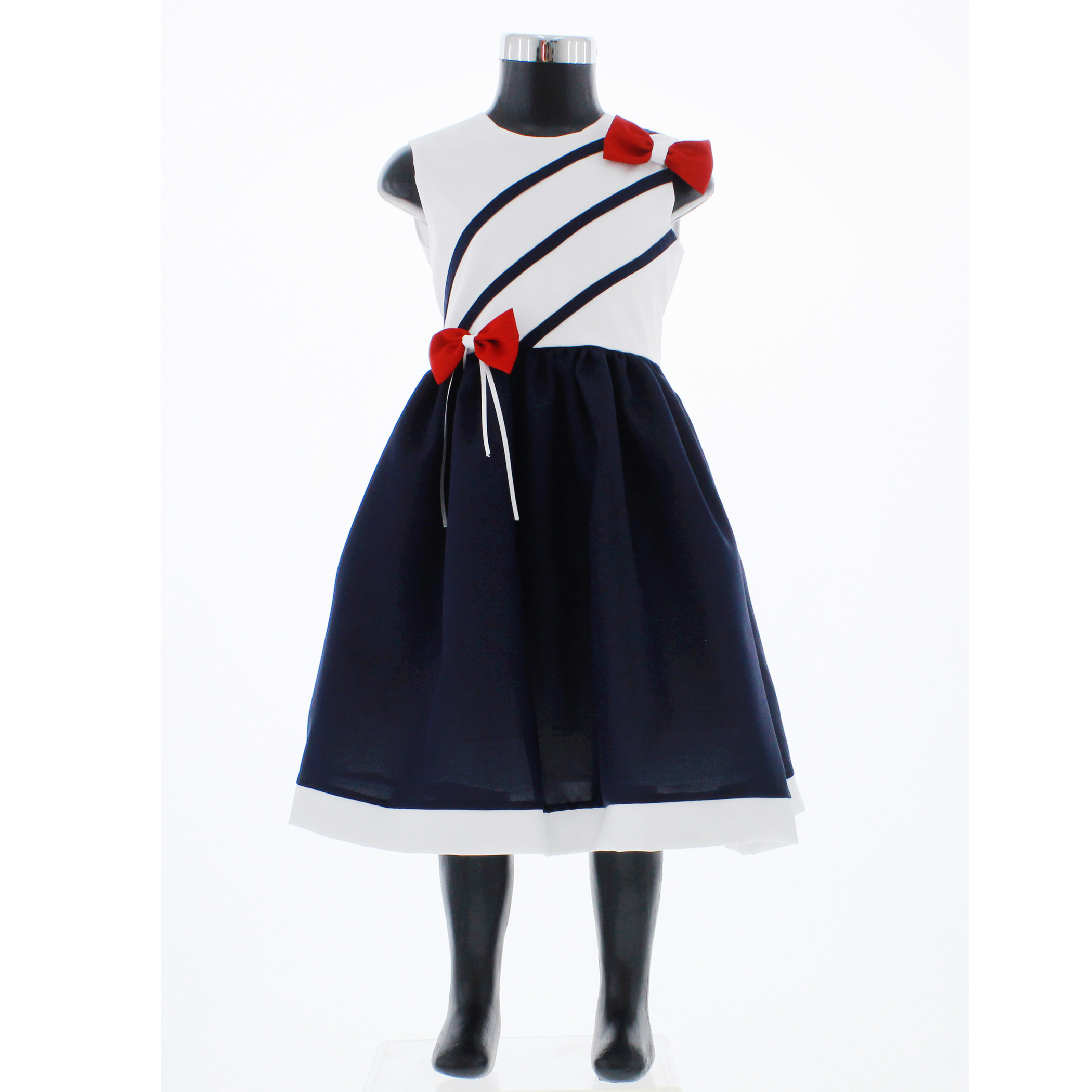 Vestido Para Niña Color Azul Marino 3534 1 A 10 Años.