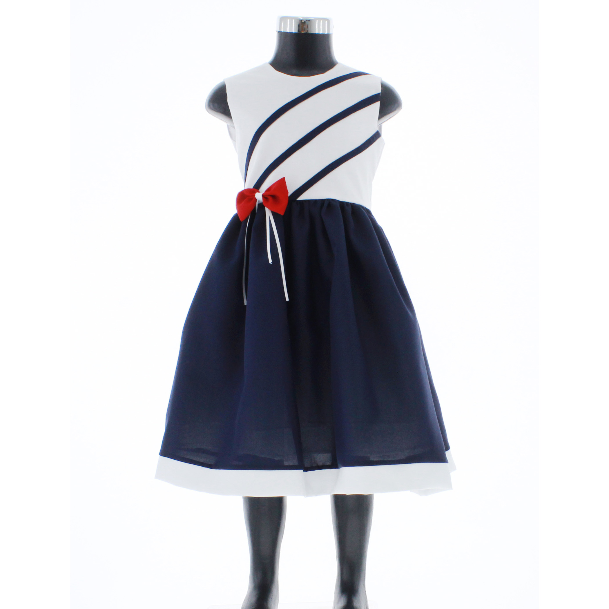 Vestido Para Niña Color Azul Marino 3534 1 A 10 Años.