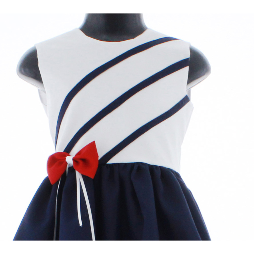 Vestido Para Niña Color Azul Marino 3534 1 A 10 Años.