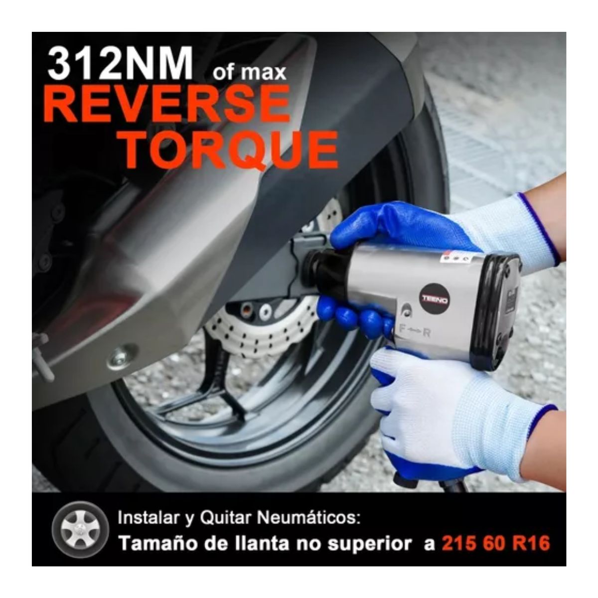 Llave Dados Impacto De Aire De 1/2'' Teeno