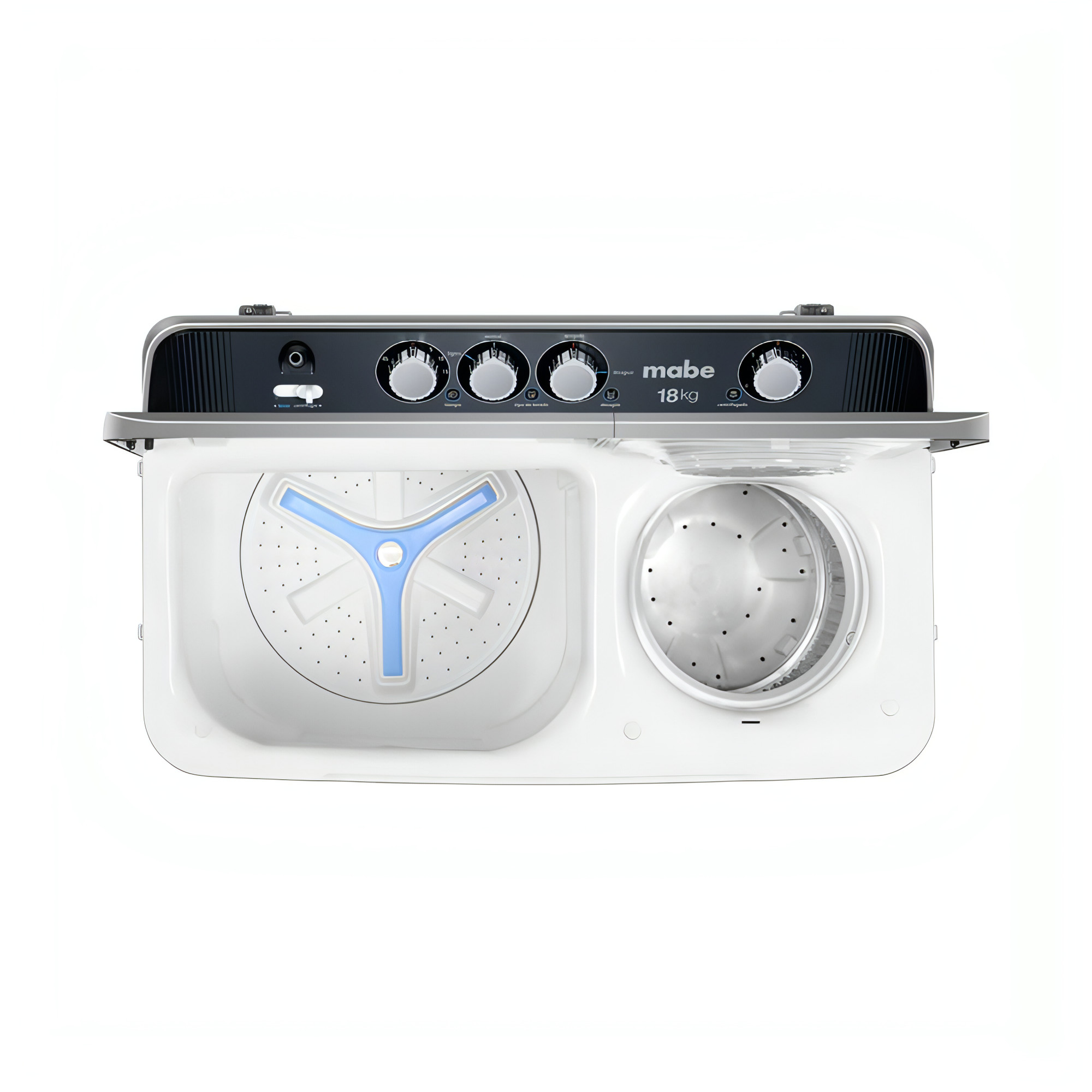 Lavadora Semiautomática Mabe Doble Tina 18Kg Blanca