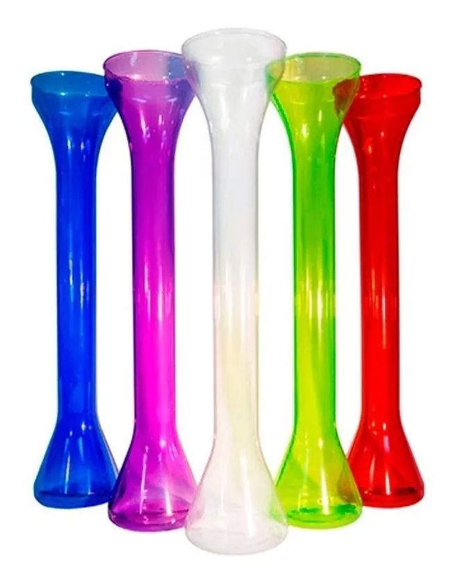 Yardas de plastico largas  10 piezas diferentes colores bebidas