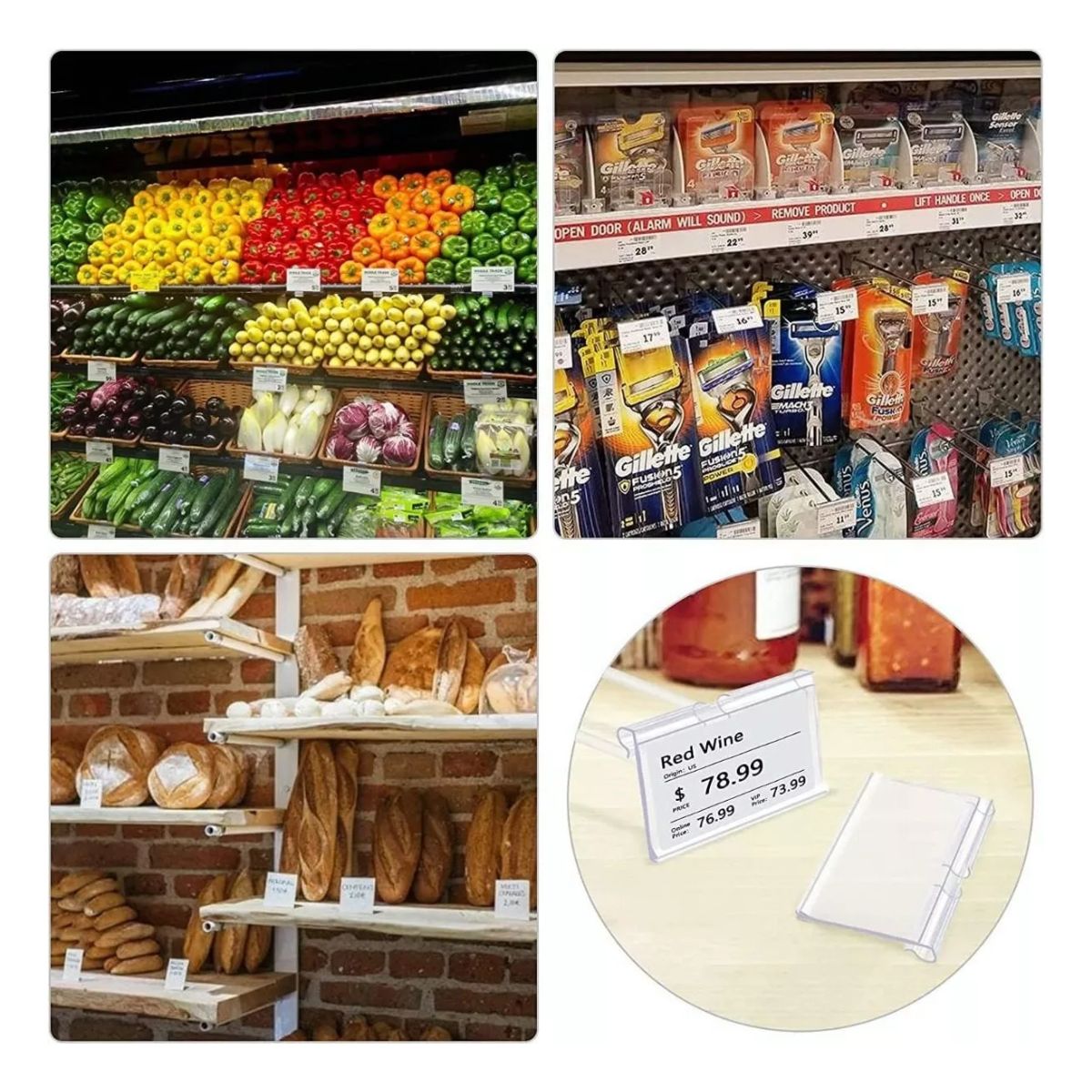 Porta Precio, Rejila, Parrillas, P/ Refrigerador 100 Piezas