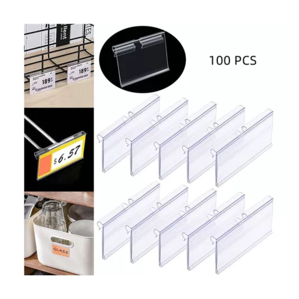 Porta Precio, Rejila, Parrillas, P/ Refrigerador 100 Piezas