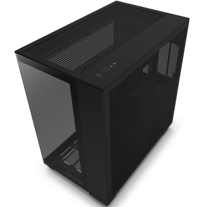 Gabinete Gamer NZXT H9 Flow ATX 4 Fan Cristal Templado Negro CM-H91FB-01 