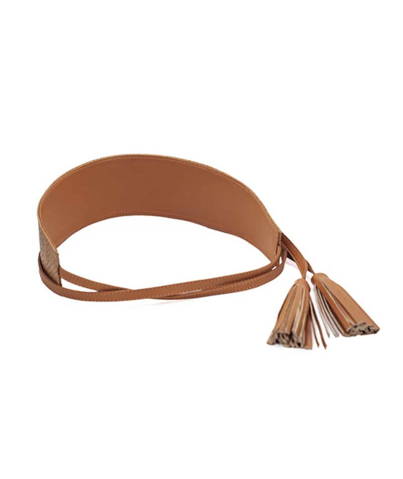 Cinto Grabado A ÁNGELOZANO de piel sintética  con grabado de víbora.