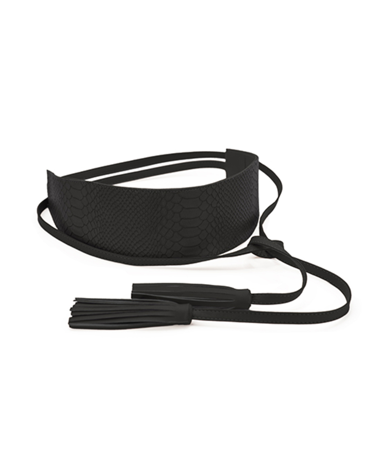 Cinto Grabado A ÁNGELOZANO de piel sintética  con grabado de víbora.