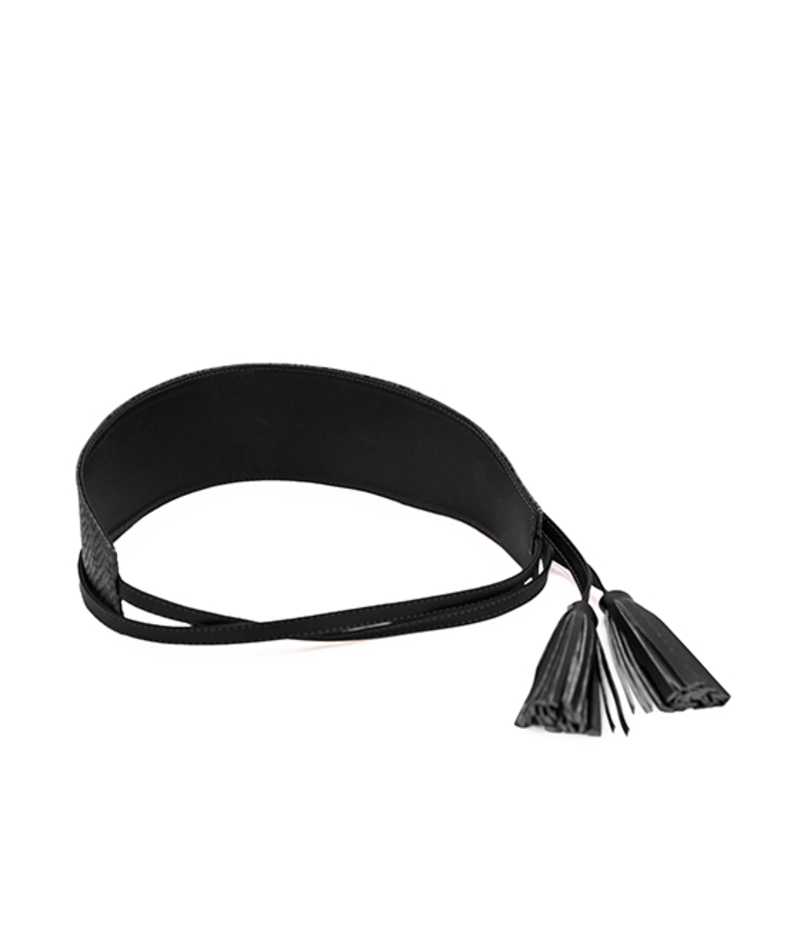 Cinto Grabado A ÁNGELOZANO de piel sintética  con grabado de víbora.