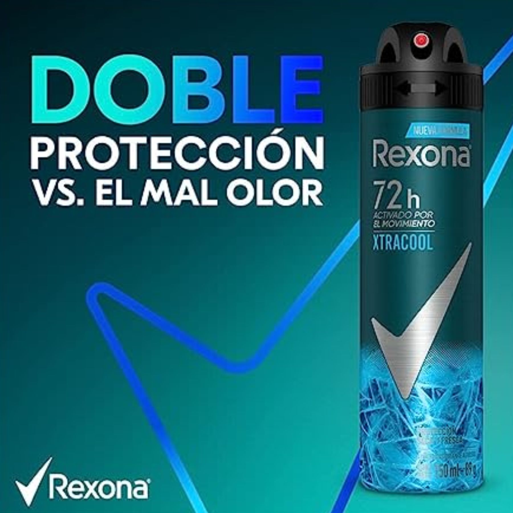 Antitranspirante en aerosol xtracool 5pzas Rexona CST - AZUL