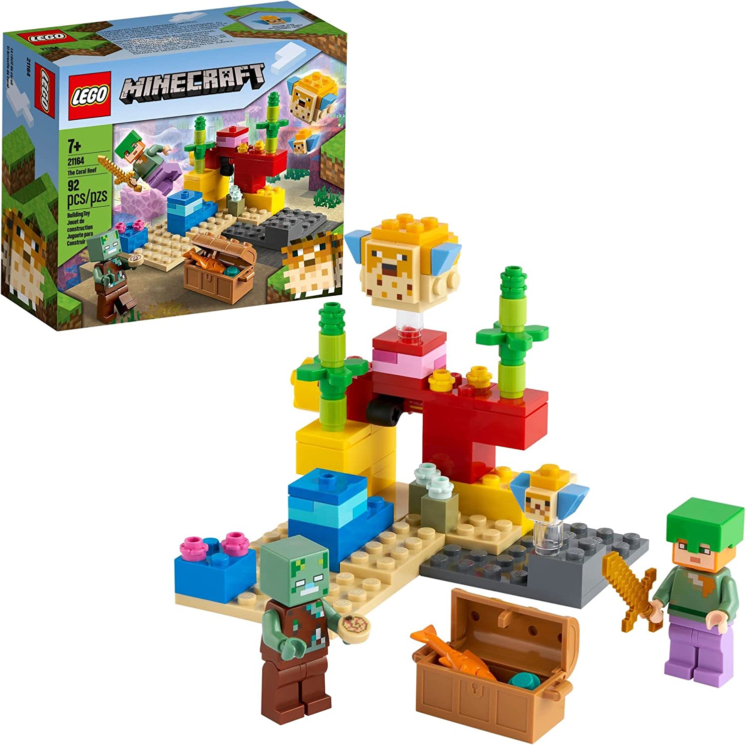 Lego Minecraft El Arrecife De Coral 92 Piezas - Game Center