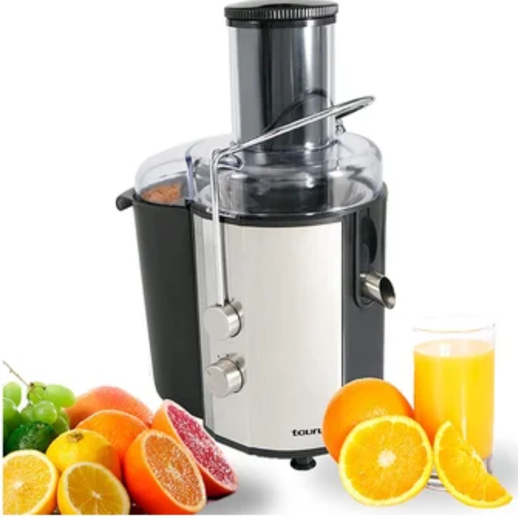 Extractor de Jugo con 2 Velocidades Acero Inoxidable Taurus - Plateado