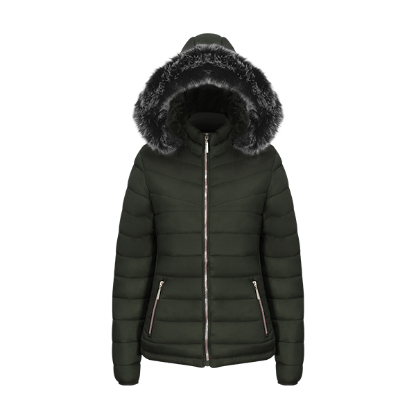 Chamarra para dama Modelo Galita Con gorro desmontable y Afelpada de la parte de adentro 