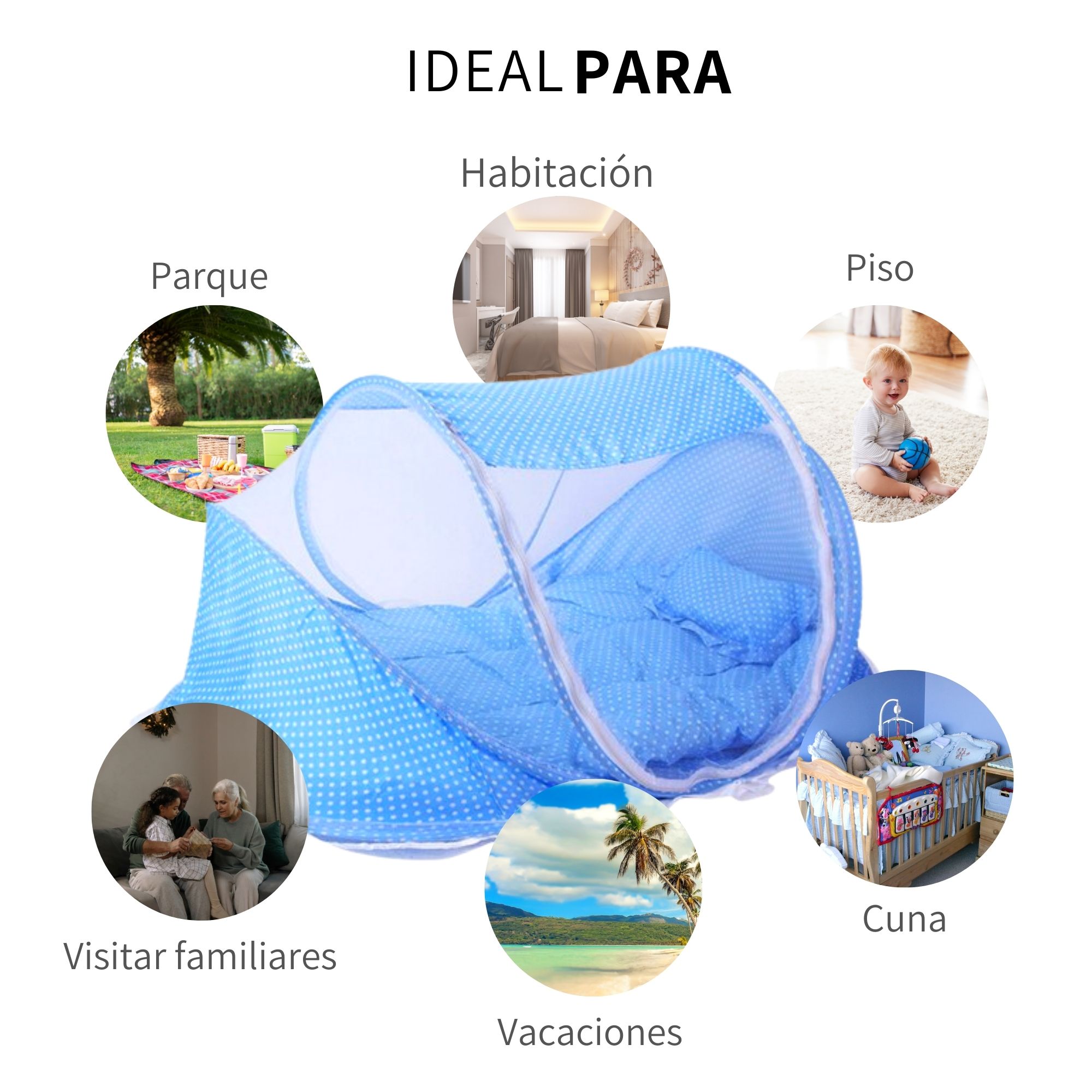 Cuna Moisés Plegable Portátil Mosquitero Bebe Colchon JL107