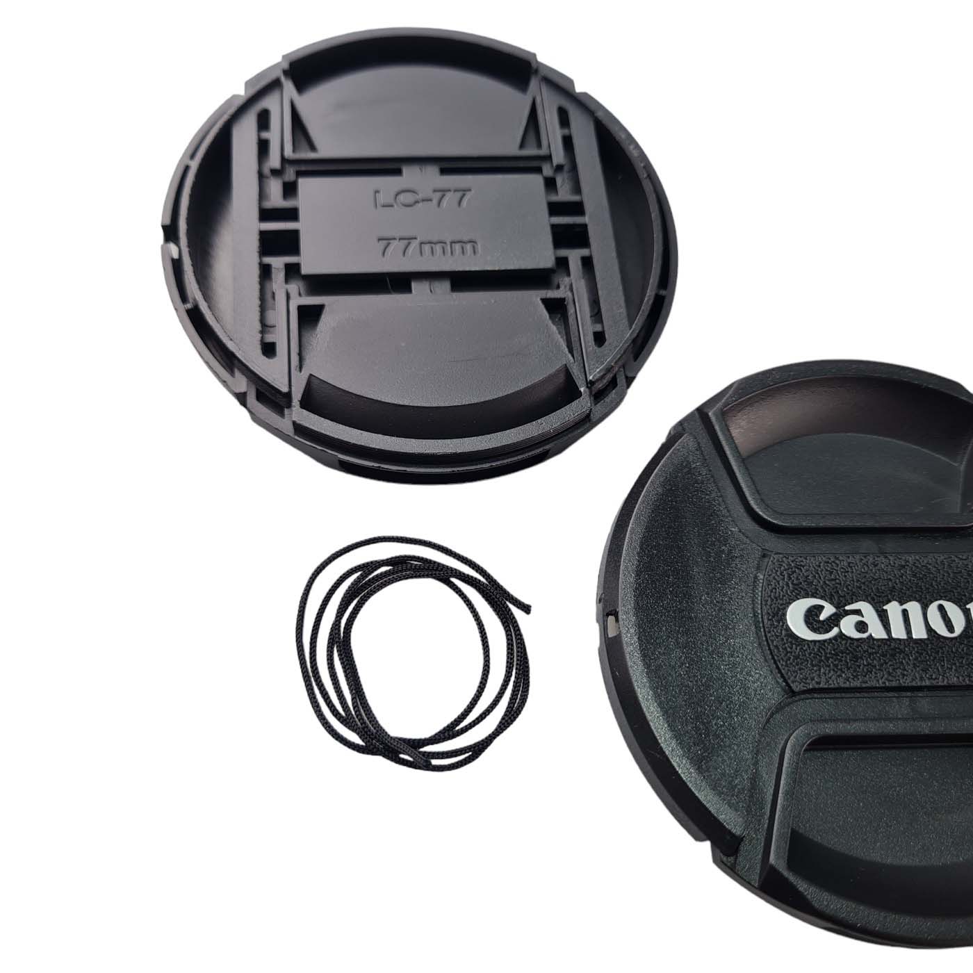 Tapa de 77mm para Canon Lente 24mm 85mm 17-55mm Cámara EOS Rebel DSRL E-77ii