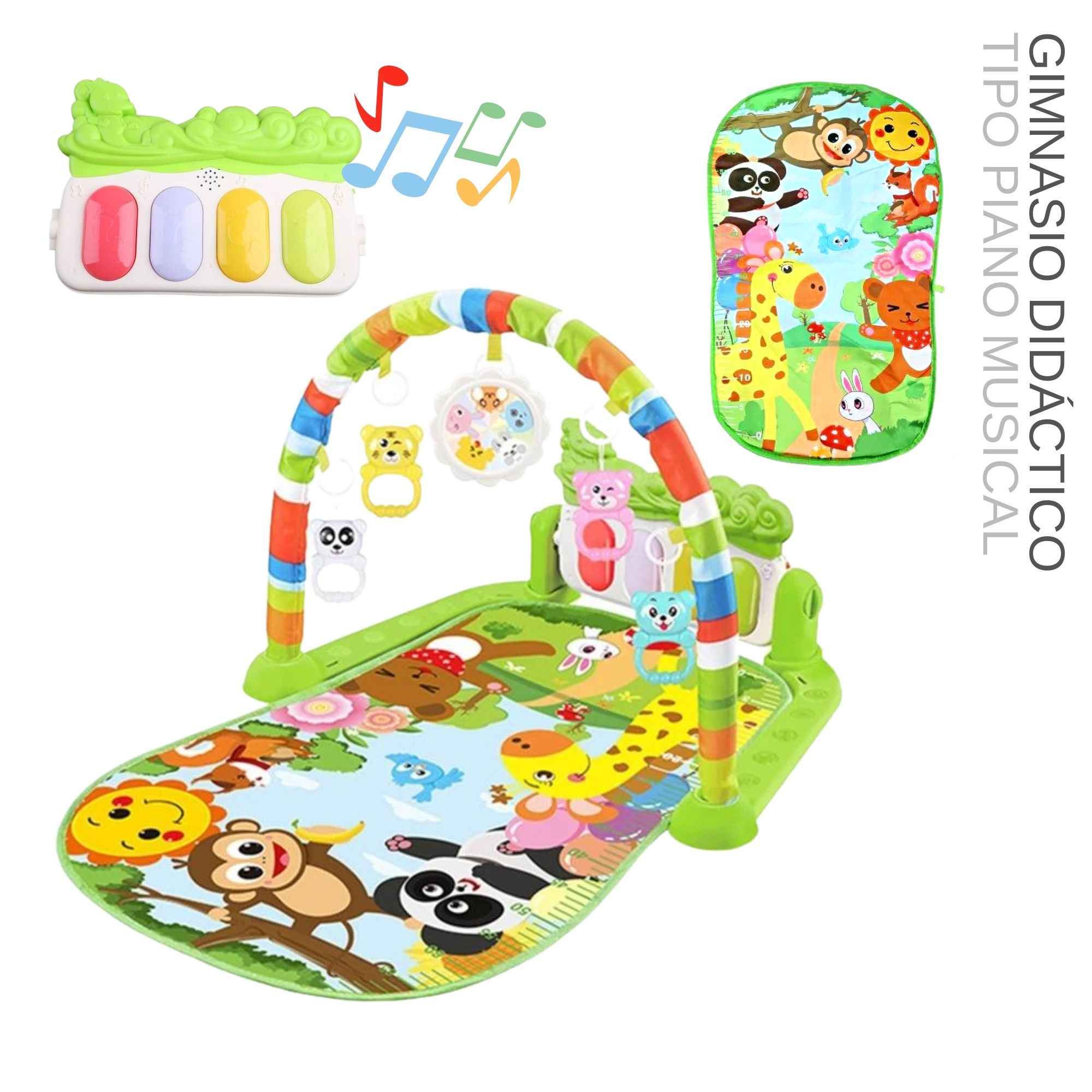 Gimnasio Para Bebe Didactico Tapete Juego Tipo Piano Musical
