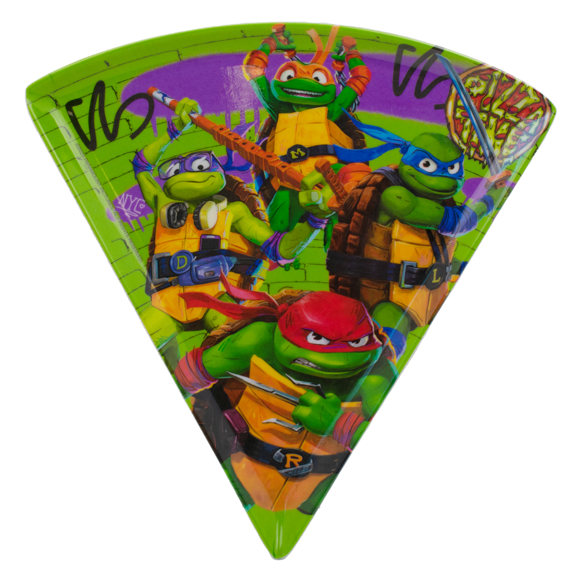 Fun kids 1762-167 Juego Kit Platos para pizza Melamina Nickelodeon Tortugas Ninjas Teen Turtle Ninjas 6 pzas