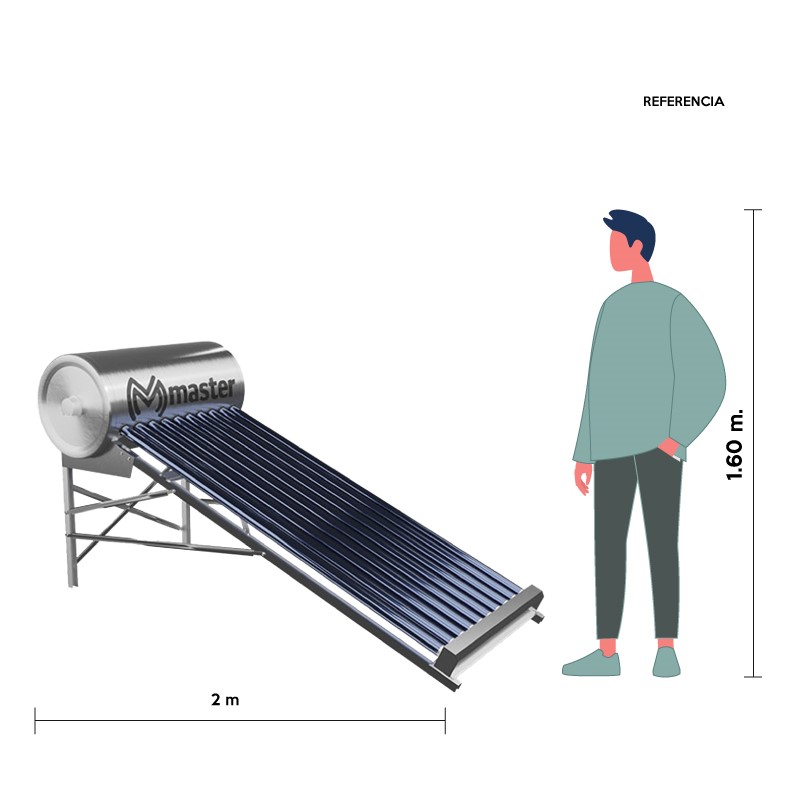 Boiler Calentador de Agua Inteligente Solar y Electrico para Sistemas de Baja Presion (Sin Bombas de Presion) 100 Litros Controlable desde App con tu Celular Master MP-100L BOILER