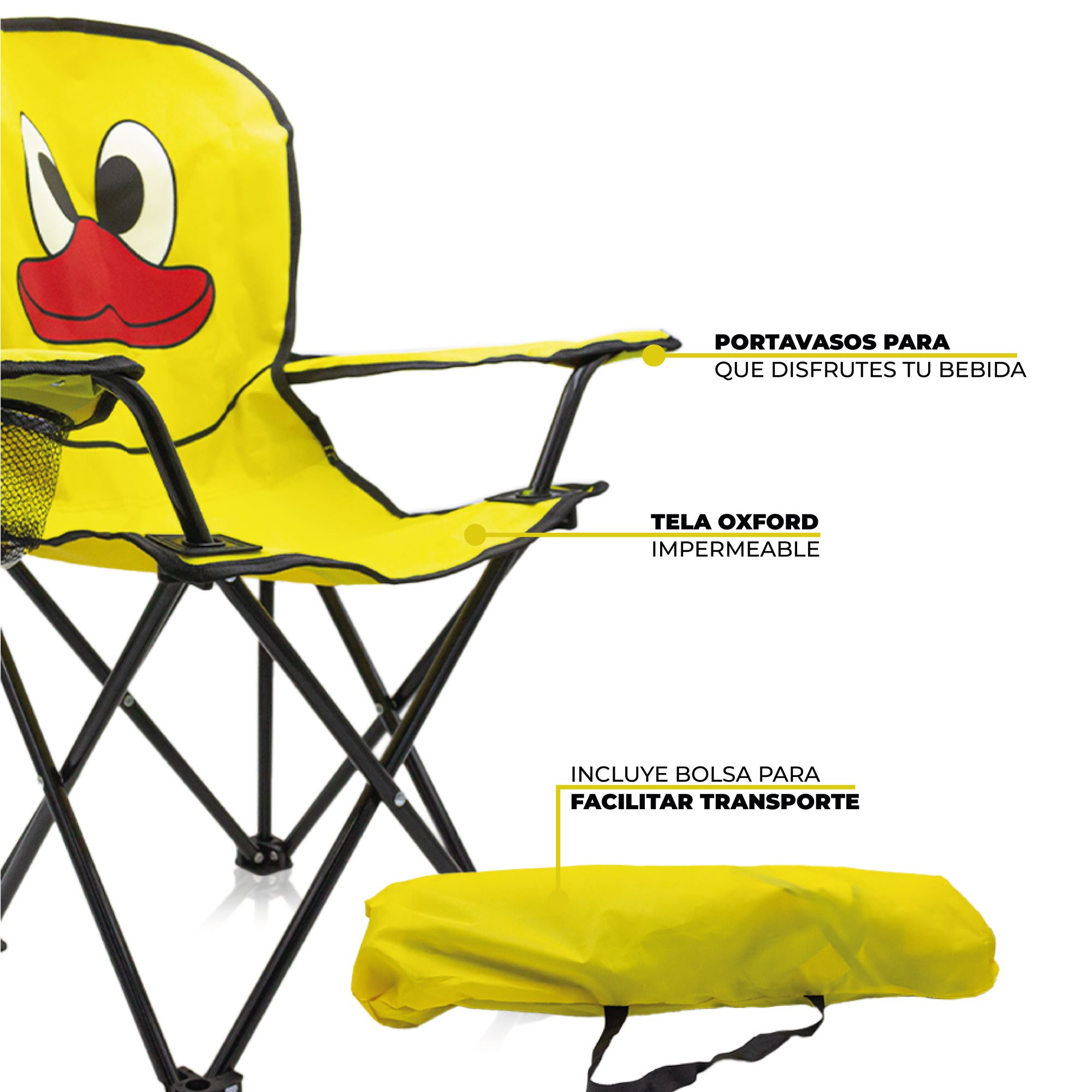 Silla Plegable Para Camping Infantil Pato .