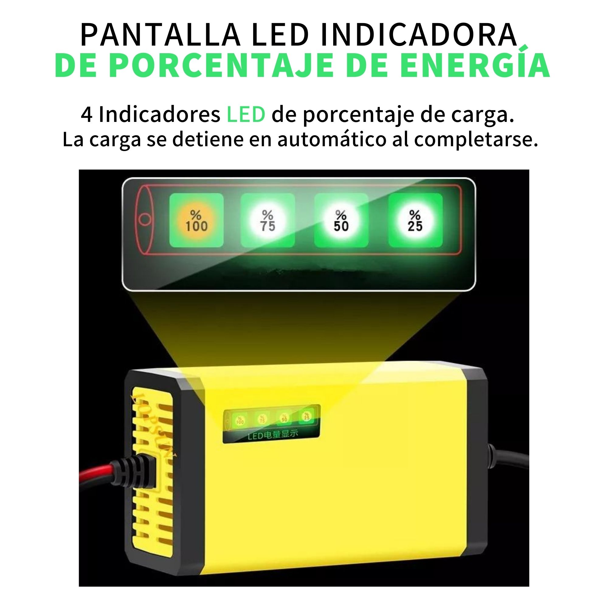 Cargador De Baterías Automotriz Automático Practico