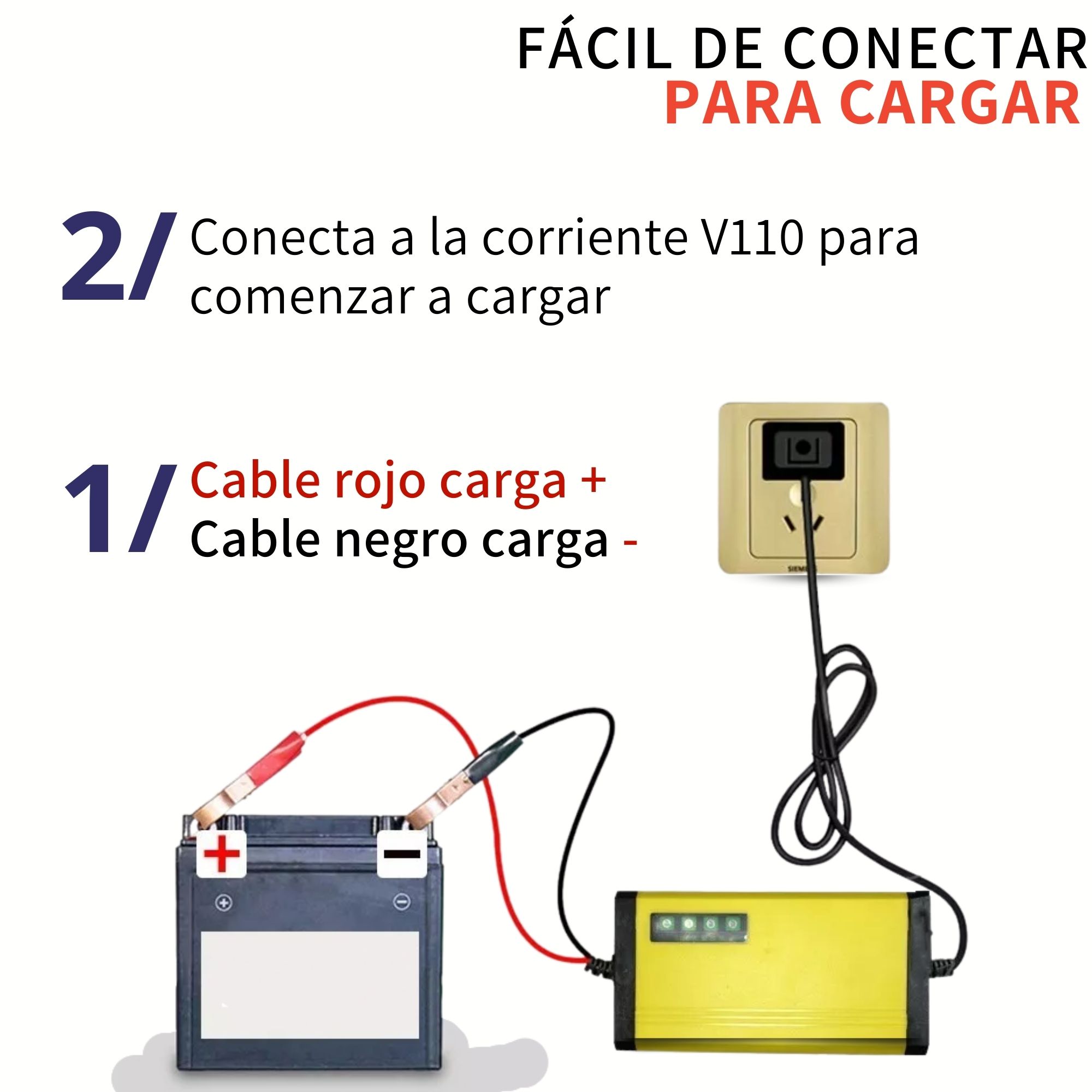 Cargador De Baterías Automotriz Automático Practico